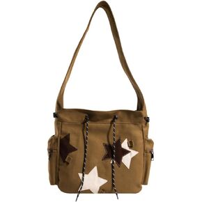 حقيبة ماسنجر لطيفة على شكل نجمة، حقيبة كروس Y2k، حقيبة كروس من القماش بمحفظة كاواي، حقيبة كتف جمالية للنساء in Kuwait