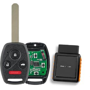 for Honda 4 Button Straight Car Key for 2008-2012 Honda Accord Coupe 2DR Remote Control Key 313.8MHz FCCID MLBHLIK-1T P/N 35118-TE0-A10 ID46/7961 Chip