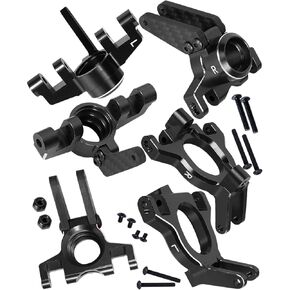 RC Alloy Aluminium Front Steering Blocks & Caster Blocks & Rear Stub Axle Carriers Upgrades Part for 1/10 Kraton 4S BLX,Outcast 4S BLX,1/8 Mojave 4S BLX,Navy Blue