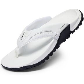 Mens Arch Support Walking Flip Flops Durable Comfort Outdoor Thong Sandals for Men Non Slip Summer Beach Sandals