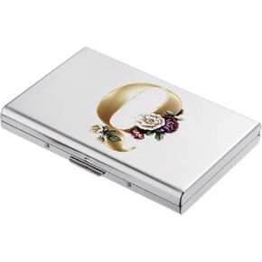 Credit Card Holder, Slim RFID Blocking Card Holder Wallet, Fashionable Design and Artistic Patterns Metal Credit Card Holder Wallet, for Men Women.(6 Slots/Silver/M)