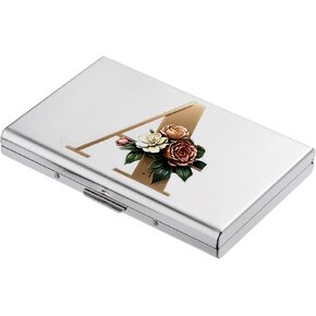 Credit Card Holder, Slim RFID Blocking Card Holder Wallet, Fashionable Design and Artistic Patterns Metal Credit Card Holder Wallet, for Men Women.(6 Slots/Silver/M)