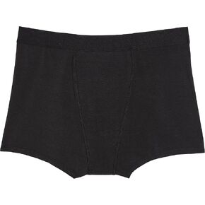 KNIX Cotton Super Leakproof Boxer Brief Underwear, Black, M