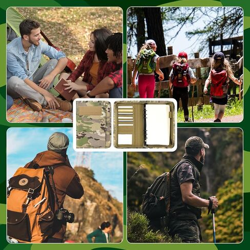 Tactical Padfolio Portfolio Binder with Aircraft Box and Horizontal Lined A5 Paper 3 Ring Tactical Notebook Binder with Zipper Refillable Military Notebook Binder for Tactical Gear (10.1 X 7.3Inch) in Kuwait