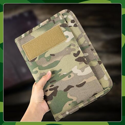 Tactical Padfolio Portfolio Binder with Aircraft Box and Horizontal Lined A5 Paper 3 Ring Tactical Notebook Binder with Zipper Refillable Military Notebook Binder for Tactical Gear (10.1 X 7.3Inch) in Kuwait