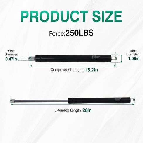 Gas Spring Prop Struts Shock Lift Supports 10 Inches 25lb with L Mount for RV Bed Floor Hatch Trap Door TV Cabinet Heavy Duty Box Lid Window (25lb, 10in) in Saudi Arabia