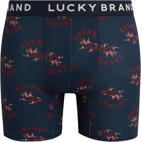 Lucky Brand Mens Boxer Briefs - 7 Pack Soft Stretch Boxer Briefs for Men, Tag-Free Mens Underwear with Pouch, 6" Inseam in Kuwait