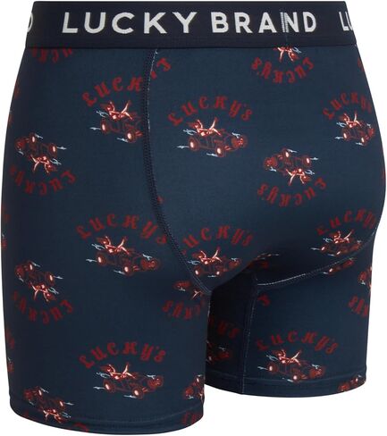 Lucky Brand Mens Boxer Briefs - 7 Pack Soft Stretch Boxer Briefs for Men, Tag-Free Mens Underwear with Pouch, 6" Inseam in Kuwait
