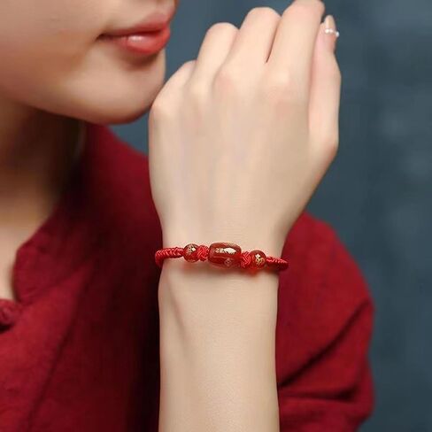 2025 New Year of Snake Bracelets, Adjustable Red String Charm Bracelet Chinese Zodiac Animal Good Luck Braided Bracelet Lucky Snake Charm Braided Red Rope Corded Bracelets Jewelry for Women Men in Kuwait