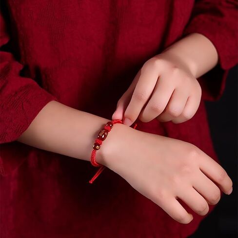 2025 New Year of Snake Bracelets, Adjustable Red String Charm Bracelet Chinese Zodiac Animal Good Luck Braided Bracelet Lucky Snake Charm Braided Red Rope Corded Bracelets Jewelry for Women Men in Kuwait