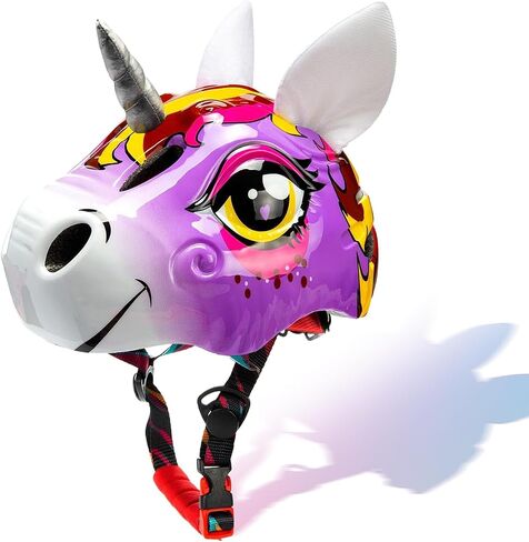 Unicorn Helmet for Toddler and Kid 3D Unicorn CPSC Safety Certified Approximately 2-6 Years Easily Adjuastable,Skateboard Skating Scooter Helmet with Rear Light Toddler Gift Christmas in Kuwait