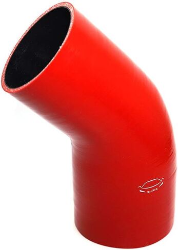 High Performance 4-Ply Reinforced 3.5"-4" ID 45 Degree Elbow Reducer Coupler Silicone Hose Turbo/Intercooler/Piping (3.5''-4'', RED) in Saudi Arabia