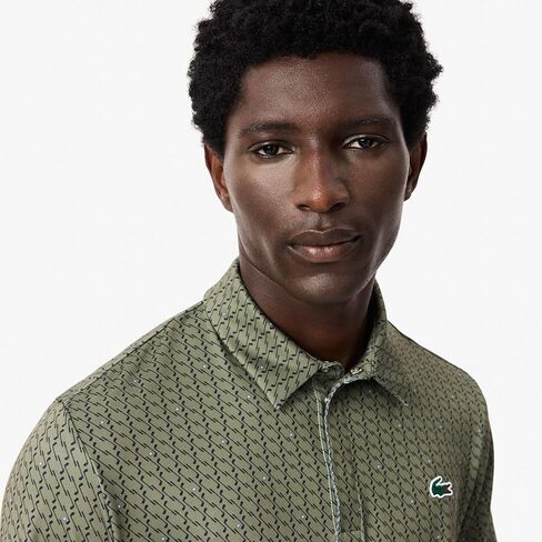 قميص بولو للجولف مطبوع مضاد للأشعة فوق البنفسجية للرجال من Lacoste in Saudi Arabia