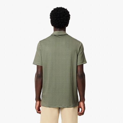 قميص بولو للجولف مطبوع مضاد للأشعة فوق البنفسجية للرجال من Lacoste in Saudi Arabia
