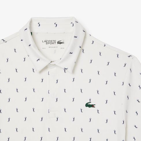 قميص بولو للجولف مطبوع مضاد للأشعة فوق البنفسجية للرجال من Lacoste in Saudi Arabia