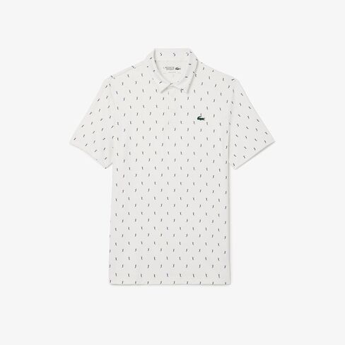 قميص بولو للجولف مطبوع مضاد للأشعة فوق البنفسجية للرجال من Lacoste in Saudi Arabia