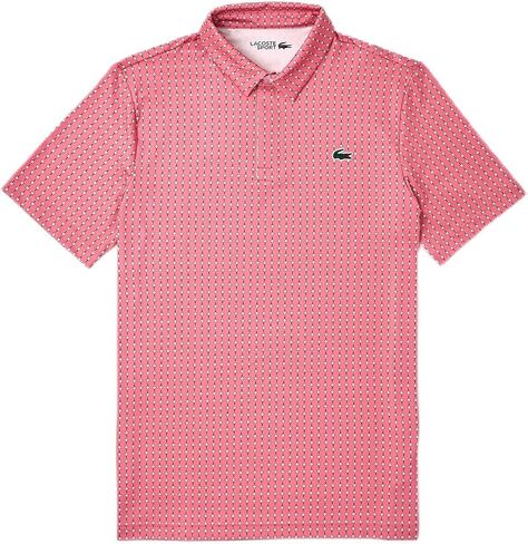 قميص بولو للجولف مطبوع مضاد للأشعة فوق البنفسجية للرجال من Lacoste in Saudi Arabia
