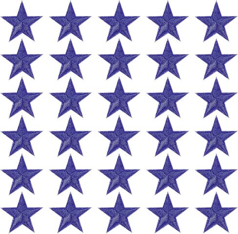 PATIKIL Iron-on Patches, 33 Pack 5 Star Sew Embroidered Patches Appliques Embellishments for Clothing Jackets Hat Backpack Repairing Decorations, Light Pink in Saudi Arabia
