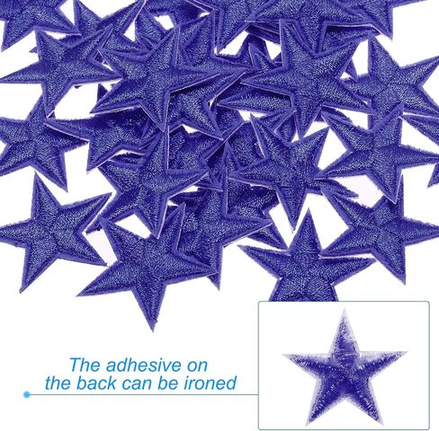 PATIKIL Iron-on Patches, 33 Pack 5 Star Sew Embroidered Patches Appliques Embellishments for Clothing Jackets Hat Backpack Repairing Decorations, Light Pink in Saudi Arabia