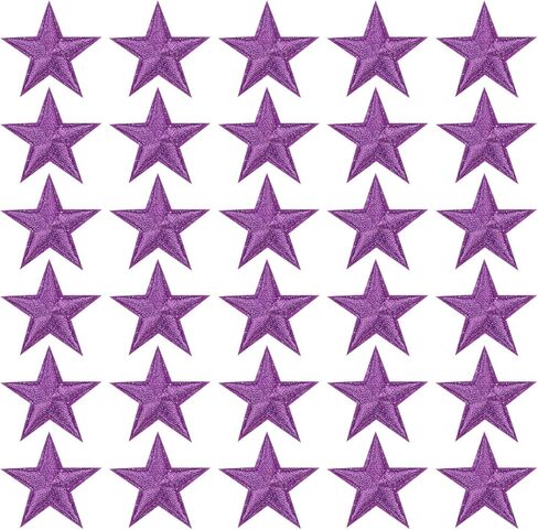 PATIKIL Iron-on Patches, 33 Pack 5 Star Sew Embroidered Patches Appliques Embellishments for Clothing Jackets Hat Backpack Repairing Decorations, Light Pink in Saudi Arabia