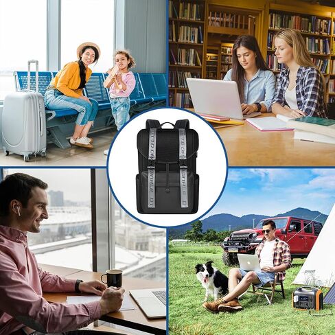 15.6 Inch Laptop Travel Backpack, Water Resistant Anti-Theft Vintage Flap Backpack with USB Charging Port for College, Casual Daypacks, Work Bag for Men and Women, 25L, Black in Saudi Arabia