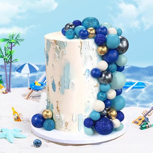 56 PCS Clear Balls Cake Topper Bubble Mini Balloon Topper Ball Cake Picks for Wedding Anniversary Baby Shower Birthday Party in Saudi Arabia