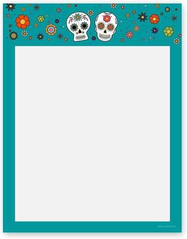Classic Halloween Icons Party Letterhead / 50 Sheets 8.5" x 11" Spooky Pumpkin Ghost Bat Monster Design/Scary Purple Paper in Saudi Arabia
