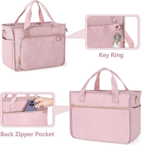 Bible Cover Bag for Women, Large Bible Tote Bag Church Carrying Case with Shoulder Strap for Bible Study, Black(Empty Bag Only) in Saudi Arabia