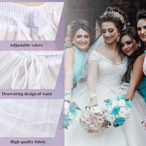 المرأة كرينولين ثوب نسائي الأبيض الكرة ثوب تحتية 6 هوب ثوب نسائي لفستان الزفاف Quinceanera in Kuwait