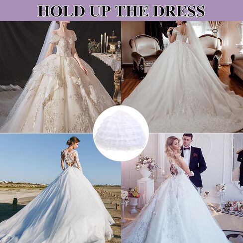 المرأة كرينولين ثوب نسائي الأبيض الكرة ثوب تحتية 6 هوب ثوب نسائي لفستان الزفاف Quinceanera in Kuwait