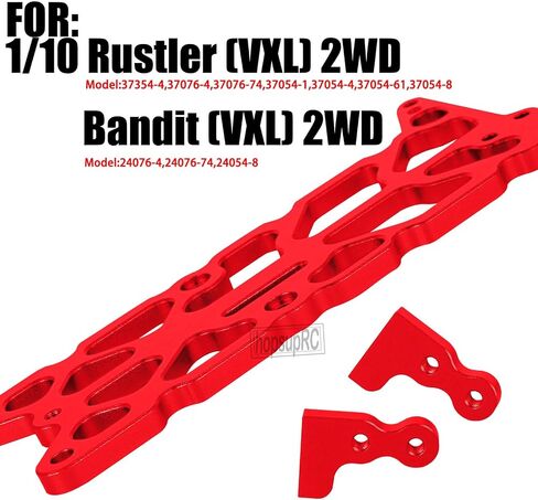 جزء ترقية الهيكل العلوي من سبائك الألومنيوم RC لـ 1/10 Rustler/Bandit (VXL) 2WD.#3729.أحمر in Saudi Arabia