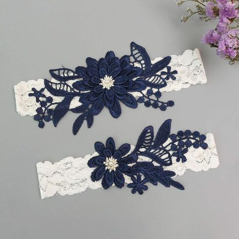 GARGALA Wedding Garters for Bride Bridal Lace Garter Set with Rhainestone Pearls in Saudi Arabia