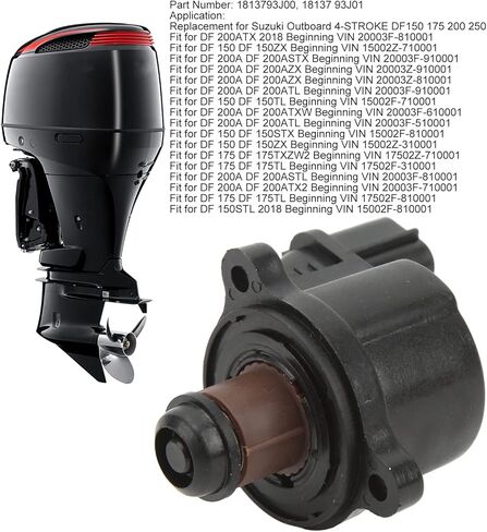 Idle Air Control Valve, Outboard IAC Valve 18137 93J01 for Suzuki Outboard 4-STROKE DF150 175 200 250, for DF 200ATX 2018 Beginning VIN 20003F-810001 in Kuwait