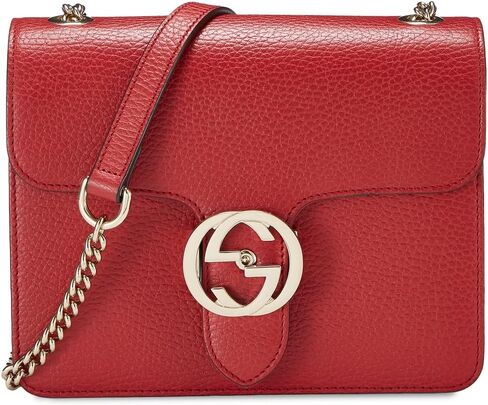 WHAT GOES AROUND COMES AROUND Women's Pre-Loved Gucci Red Leather Interlocking Crossbody in Saudi Arabia