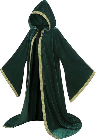 GRAJTCIN للجنسين المخملية معالج رداء معالج عباءة تأثيري عصر النهضة زي هالوين in Saudi Arabia