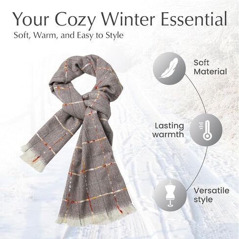 BASICO Fall Scarf for Women, Winter Scarf, Women's Scarves & Wraps, Blanket Scarf, Fall Accessories (27 Colors) in Saudi Arabia