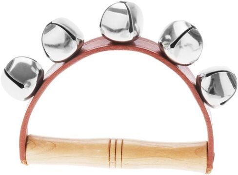 Andoer Tambourine Handbell Early Educational Musical Instrument Rhythm Beats Shaking Small Jingle Bell Tool in Saudi Arabia