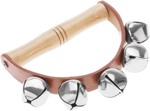 Andoer Tambourine Handbell Early Educational Musical Instrument Rhythm Beats Shaking Small Jingle Bell Tool in Saudi Arabia