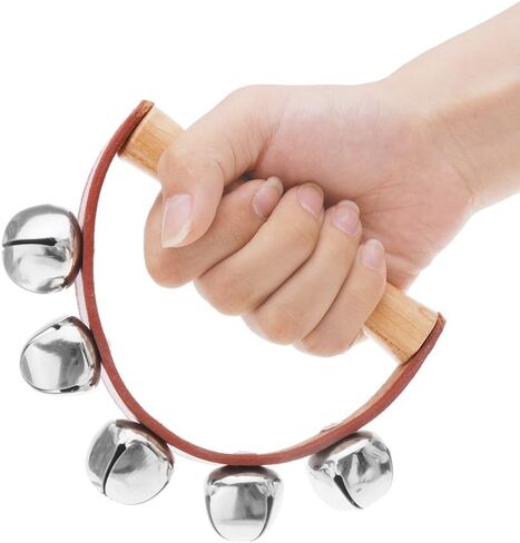 Andoer Tambourine Handbell Early Educational Musical Instrument Rhythm Beats Shaking Small Jingle Bell Tool in Saudi Arabia