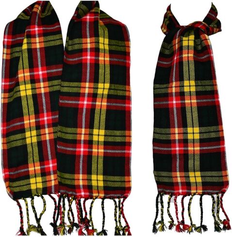 Scottish Tartan Acrylic Wool Muffler/Scarf | Soft & Warm Winter Scarf | Unisex Fashion Accessory in Kuwait