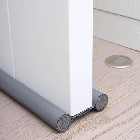 Door Draft Stopper Adjustable，Double Sided Draft Blocker Sound Proof Door Noise-Door Draft Blocker,Under The Door Draft Guard,Weather Stripping Noise Cold Air Blocker Window (White, 97cm) in Saudi Arabia