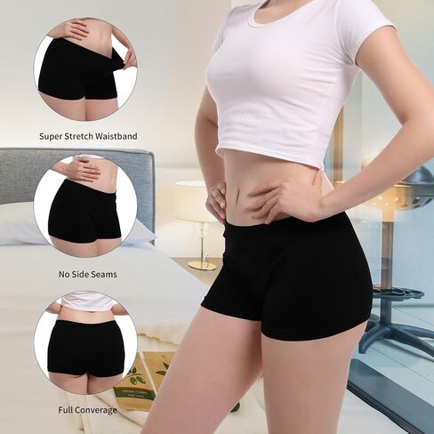 Seamless Boyshort Underwear For Women Nylon Spandex Boyshorts Panties Soft Stretch Boy Shorts Underwear MultiPack in Saudi Arabia