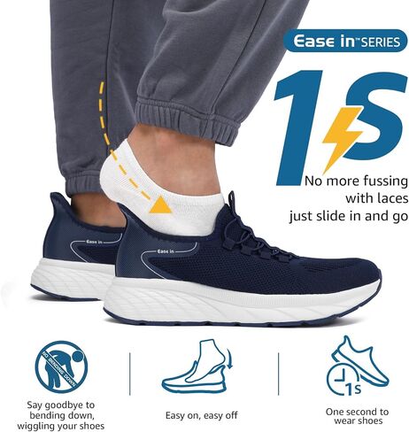 STQ Slip on Sneakers Men Hands Free Walking Shoes Orthopedic Shoes for Plantar Fasciitis in Saudi Arabia