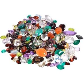 Natural Faceted Mixed Loose Gemstone - Multi Color Mix Stones, Birthstones, Stones Lot Gemstones, Size - 5 mm to 25 mm