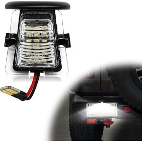 LED License Plate Light, License Plate Light Lens, 6500K White Compatible with 2007 to 2018 JK Wrangler, OE 68064721AA