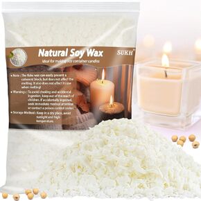 Sukh 2235g Soy Wax Flakes - Natural Soy Wax - Pure Soy Wax for Candle-Making Soy Wax Chips Candle Making Wax Supplies for Candle Making Container Candles, Cup Wax, Scented Candles,DIY Wax