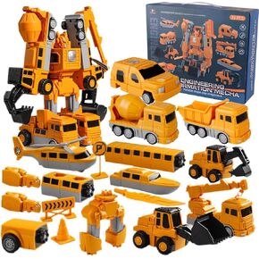 Magnetic Transform Engineering Car Assembled Toys with Storage Box, Toys for Toddlers 3-4 Magnetic Blocks for Kids Age 3-5 4-8 Outdoor Toddler Activities Toys