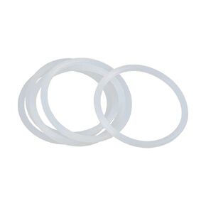 X AUTOHAUX Silicone O-Rings, 65mm OD 57mm ID 4mm Width VMQ Seal Gasket for Compressor Valves Pipe Repair, White, Pack of 5