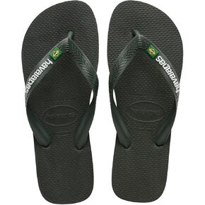 Havaianas for Men - Brazil Logo Flip Flops - Green Olive - 11/12