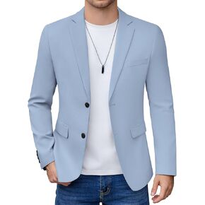 COOFANDY Men's Casual Linen Blazer Lightweight Sport Coat Two Button Suit Jackets